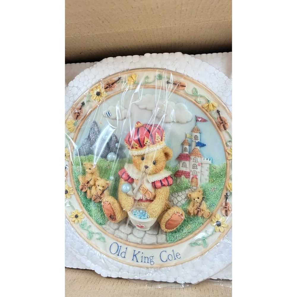 Cherished Teddies Old King Cole Nursery Rhyme Plate Enesco Priscilla Hillman